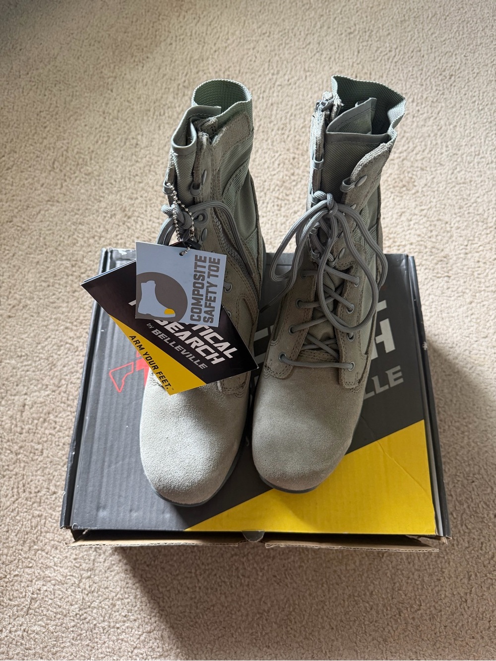 Men’s Belleville Tactical Research Sage Green Boots TR696ZCT